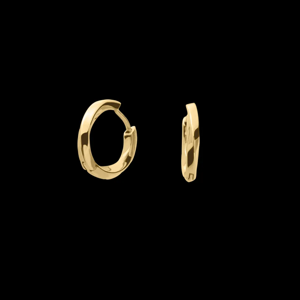 Boucles d'oreilles Créoles Femme ENTASIS Acier Doré