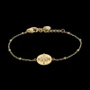 Bracelet Chaîne Femme PERSEA Acier Doré Cristaux