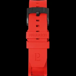 Bracelet Homme Caoutchouc FKM Rouge 22 MM Boucle Noir