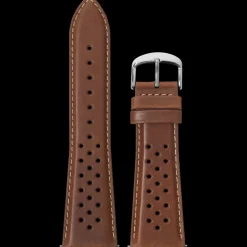 Bracelet Homme Cuir Brun 26 MM Boucle Argenté