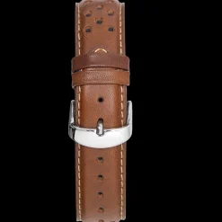 Bracelet Homme Cuir perforé Brun 20 MM