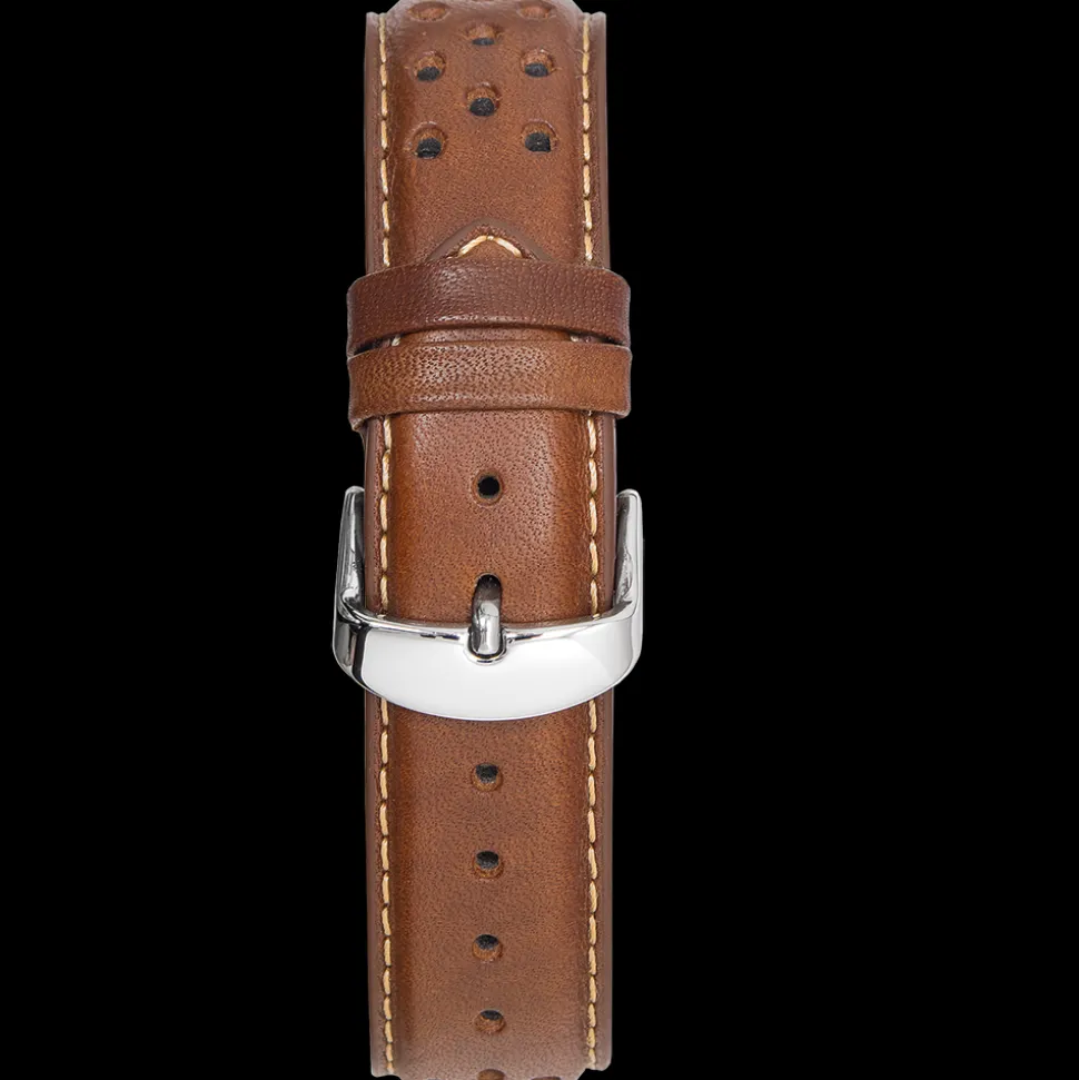 Bracelet Homme Cuir perforé Brun 20 MM