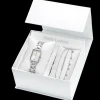 Coffret Femme ARIANE Cadran Argenté Bracelet Acier Argenté