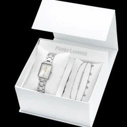 Coffret Femme ARIANE Cadran Argenté Bracelet Acier Argenté