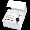 Coffret Femme CHOUQUETTE Argenté Cadran Bleu Bracelet Acier Argenté 12 MM