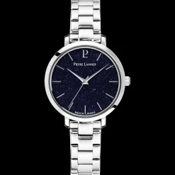 Coffret Femme CHOUQUETTE Argenté Cadran Bleu Bracelet Acier Argenté 12 MM