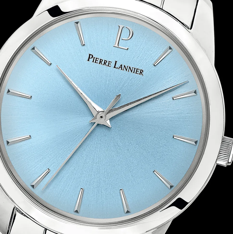 Coffret Femme ROXANE Cadran Bleu Bracelet Acier Argenté