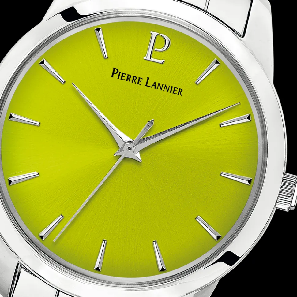 Coffret Femme ROXANE Cadran Vert Bracelet Acier Argenté