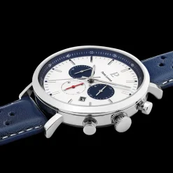 Coffret Homme BARON Argenté Cadran Blanc Bracelet Nylon Multicolore 20 MM