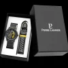 Coffret Homme PADDOCK Cadran Noir Bracelet Cuir  Noir