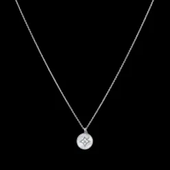 Collier Chaîne Femme TALLIA Acier Argenté Nacre Blanche