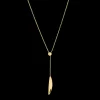 Collier Sautoir Femme ENTASIS Acier Doré