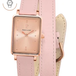 Montre Femme ARIANE Cadran Doré rose Bracelet Cuir Rose