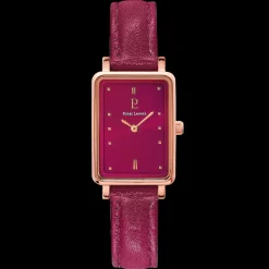 Montre Femme ARIANE Cadran Framboise Bracelet Cuir Framboise