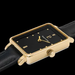 Montre Femme ARIANE Cadran Noir Bracelet Cuir Noir