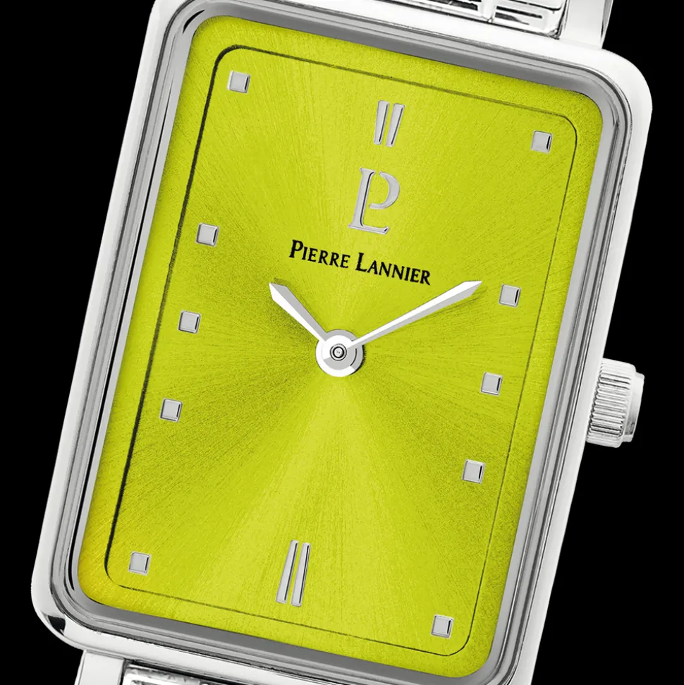 Montre Femme ARIANE Cadran Vert Bracelet Acier Argenté