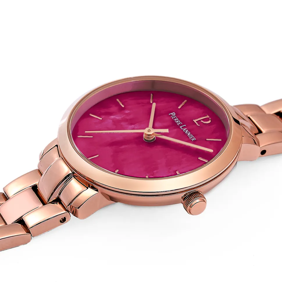Montre Femme AURA Cadran Framboise Bracelet