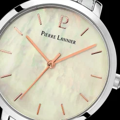 Montre Femme AURA Cadran Blanc Bracelet Acier Argenté