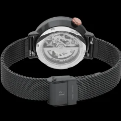 Montre Femme AUSTRALE Gris Cadran Noir Bracelet Acier Gris 14 MM