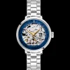 Montre Femme AUTOMATIC Argenté Cadran Bleu Bracelet Acier Argenté 14 MM
