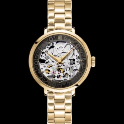 Montre Femme AUTOMATIC Doré Cadran Gris Bracelet Acier Doré 14 MM