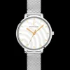 Montre Femme BETTY Cadran Blanc Bracelet Acier milanais Argenté
