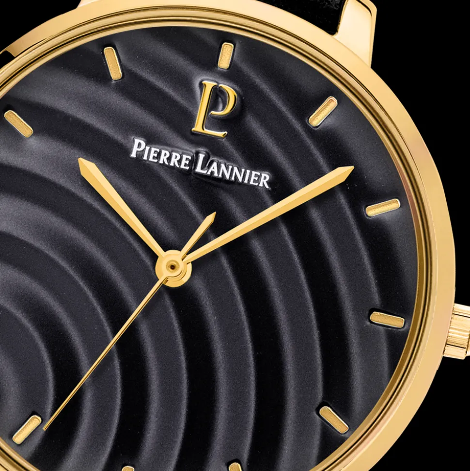 Montre Femme BETTY Cadran Noir Bracelet Cuir Noir