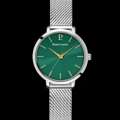 Montre Femme CHOUQUETTE Argenté Cadran Vert Bracelet Acier milanais Argenté 12 MM