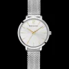 Montre Femme CHOUQUETTE Cadran Argenté Bracelet Acier milanais Argenté