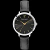 Montre Femme CHOUQUETTE Cadran Noir Bracelet Cuir Noir