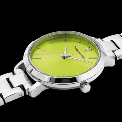 Montre Femme CHOUQUETTE Cadran Vert Bracelet Acier Argenté