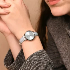 Montre Femme CHOUQUETTE Cadran Bleu Bracelet Cuir Bleu
