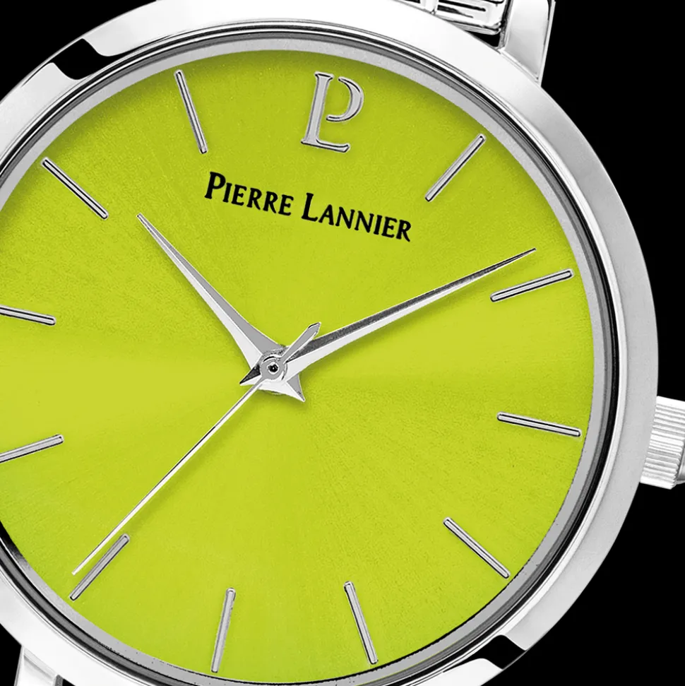 Montre Femme CHOUQUETTE Cadran Vert Bracelet Acier Argenté
