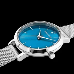 Montre Femme CHOUQUETTE Cadran Bleu Bracelet Acier milanais  Argenté