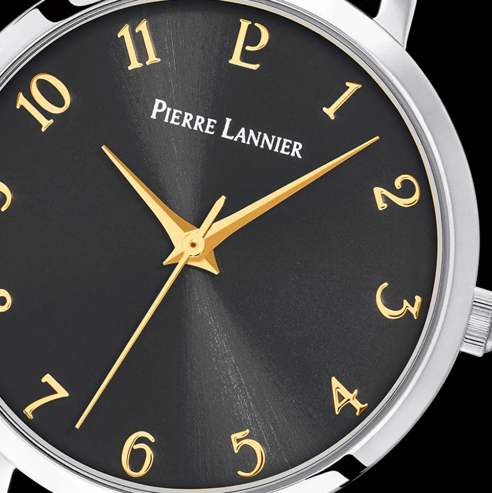 Montre Femme CHOUQUETTE Cadran Gris Bracelet Cuir Noir