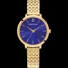 Montre Femme CHOUQUETTE Doré Cadran Bleu Bracelet Acier Doré 12 MM