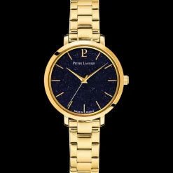 Montre Femme CHOUQUETTE Doré Cadran Bleu Bracelet Acier Doré 12 MM