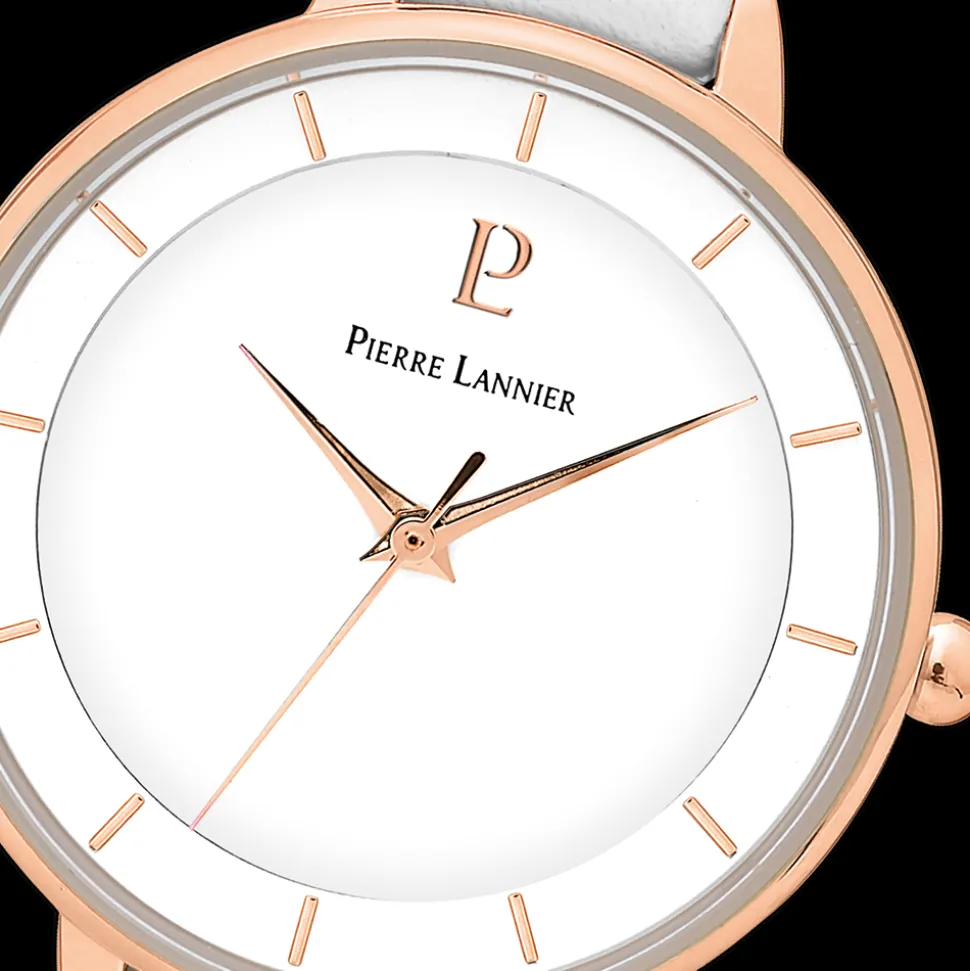 Montre Femme DELICE Cadran Blanc Bracelet Cuir Blanc