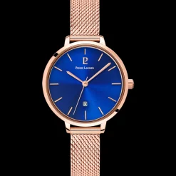 Montre Femme ECHO Cadran Bleu Bracelet Acier milanais Doré-rose