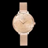 Montre Femme EOLIA Cadran Doré-rose Bracelet Acier Milanais Doré-rose