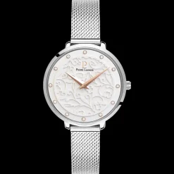 Montre Femme EOLIA Cadran Blanc Bracelet Acier milanais Argenté