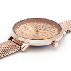 Montre Femme EOLIA Cadran Doré-rose Bracelet Acier Milanais Doré-rose