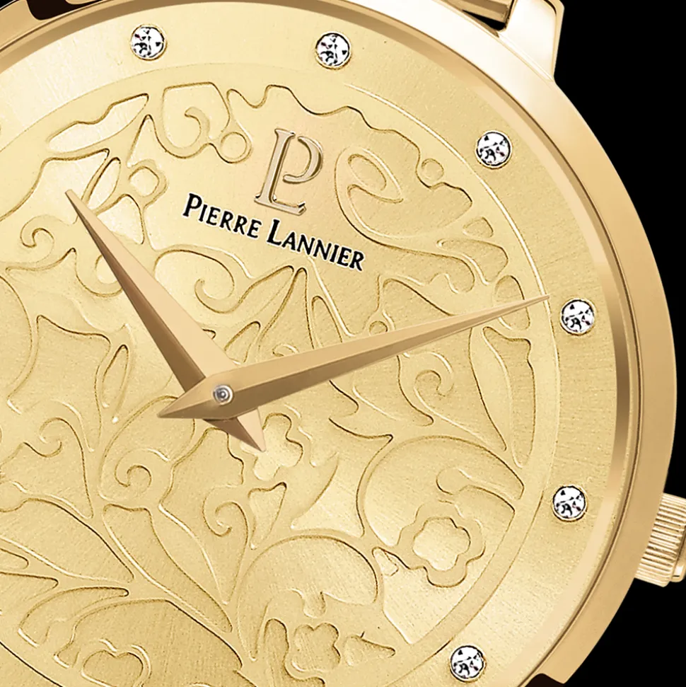 Montre Femme EOLIA Cadran Doré Bracelet Acier milanais Doré