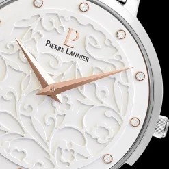 Montre Femme EOLIA Cadran Blanc Bracelet Acier milanais Argenté