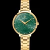 Montre Femme EOLIA Doré Cadran Vert Bracelet Acier Doré 12 MM