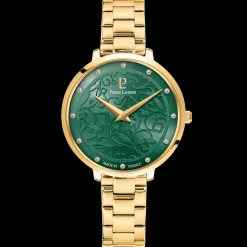 Montre Femme EOLIA Doré Cadran Vert Bracelet Acier Doré 12 MM