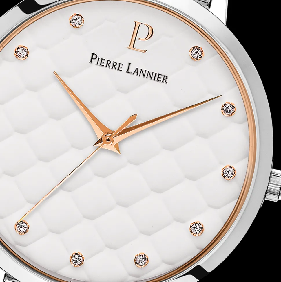 Montre Femme GRACE Cadran Blanc Bracelet Acier milanais Argenté