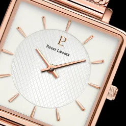 Montre Femme LECARÉ Cadran Blanc Bracelet Acier milanais Doré rose