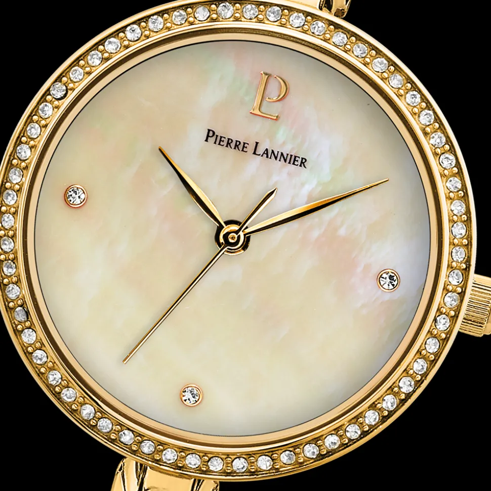 Montre Femme LEIA Cadran Blanc Bracelet Acier Doré