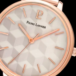 Montre Femme MIRAGE Cadran Blanc Bracelet Acier Milanais Doré-rose